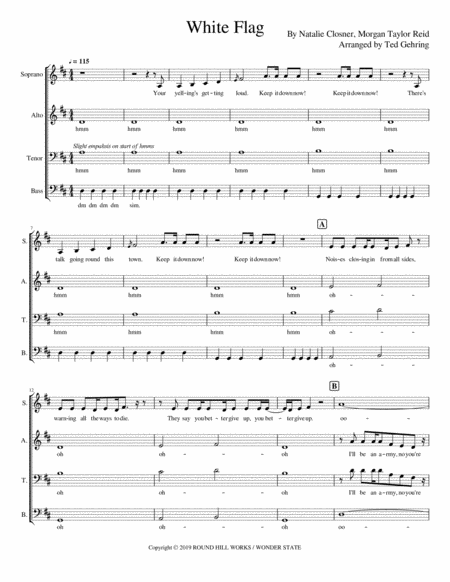 White Flag Sheet Music