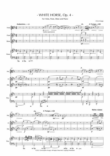 Free Sheet Music White Horse Op 4