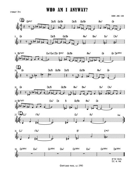 Free Sheet Music Who Am I Anyway