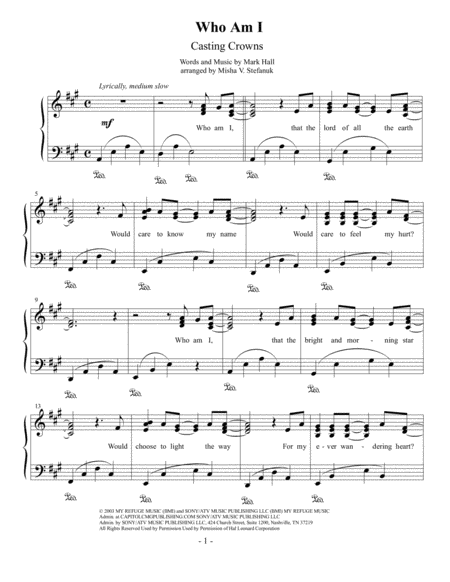 Who Am I Sheet Music