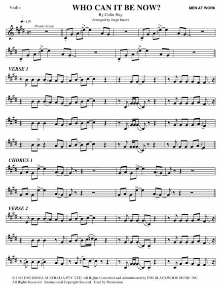 Who Can It Be Now Violin Sheet Music