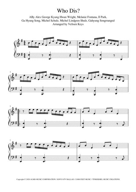 Free Sheet Music Who Dis