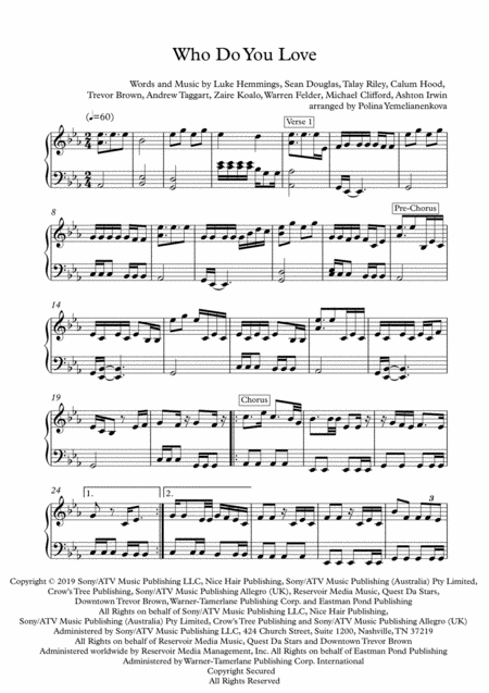 Who Do You Love Sheet Music