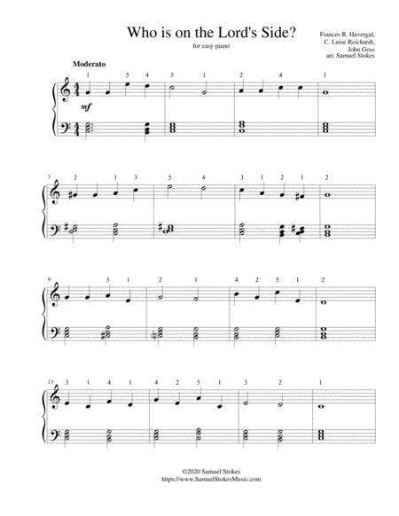 Who Is On The Lords Side For Easy Piano Sheet Music