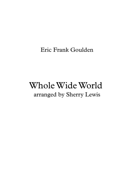 Free Sheet Music Whole Wide World String Trio For String Trio