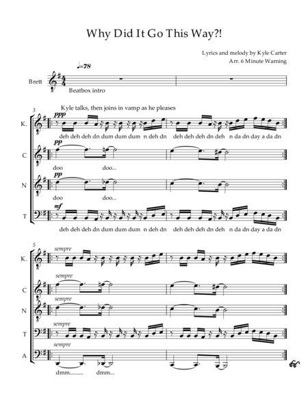 Why Did It Go This Way Sheet Music