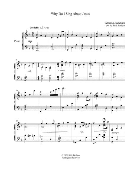 Free Sheet Music Why Do I Sing About Jesus