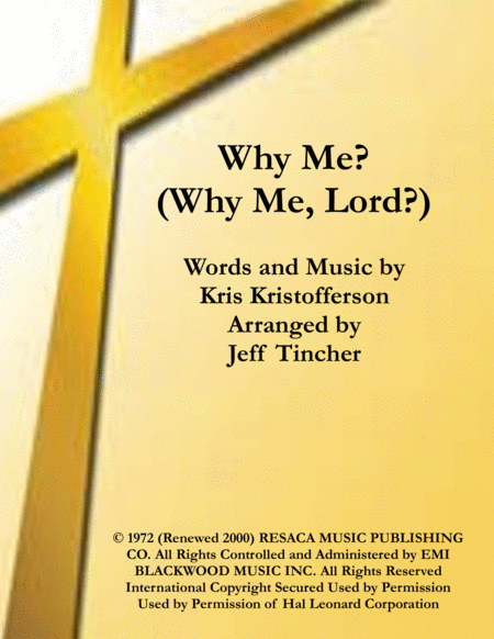 Why Me Why Me Lord Sheet Music