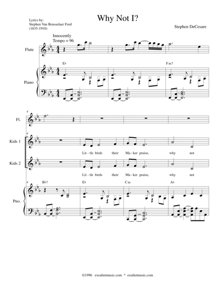 Free Sheet Music Why Not I