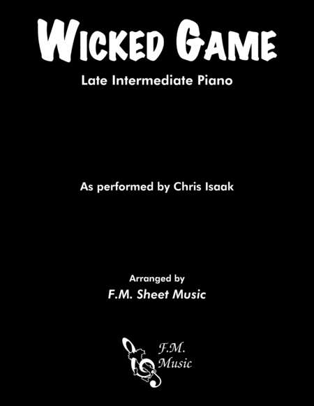 Free Sheet Music Wicked Game Late Intermediate Piano