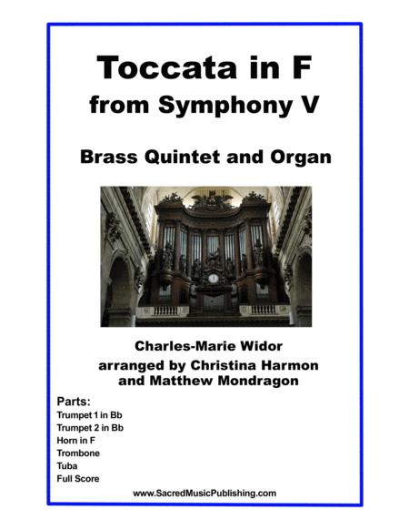 Widor Toccata In F From Symphony V For Brass Quintet And Organ Sheet Music