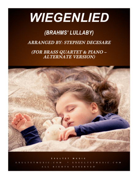 Wiegenlied Brahms Lullaby For Brass Quartet And Piano Alternate Version Sheet Music