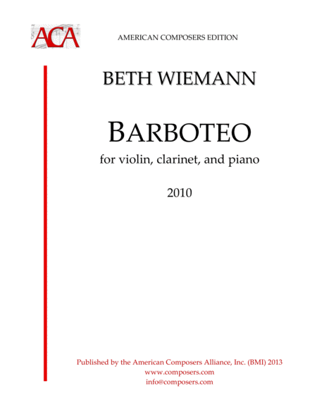 Wiemann Barboteo Sheet Music