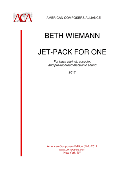 Wiemann Jet Pack For One Sheet Music