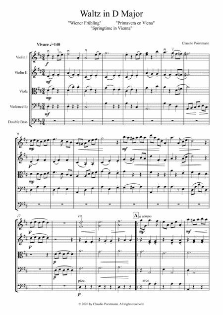 Wiener Fruehling Viennese Waltz For String Orchestra Sheet Music