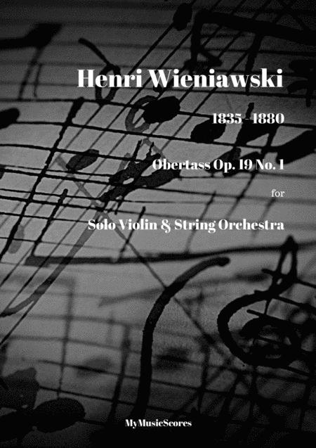 Wieniawski Obertass Op 19 No 1 For Violin And String Orchestra Sheet Music