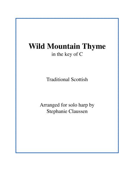 Wild Mountain Thyme In C Major Lap Harp Sheet Music