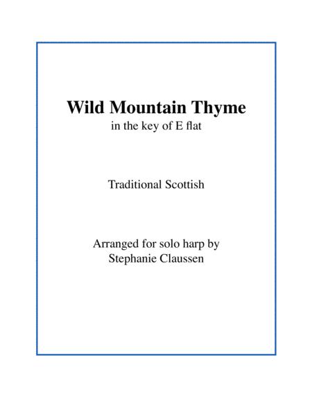 Wild Mountain Thyme In E Flat Major Lever Or Pedal Harp Sheet Music