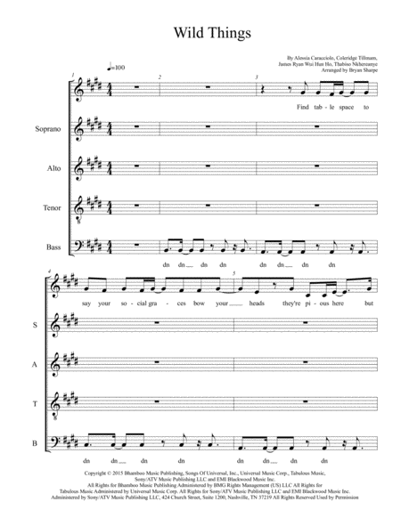 Wild Things Sheet Music