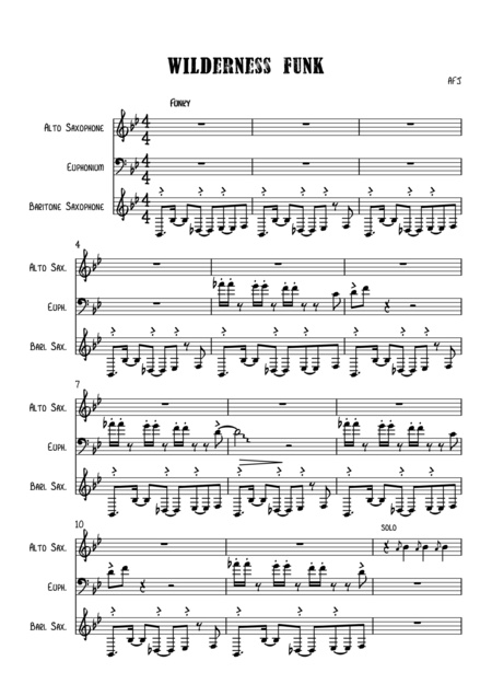 Free Sheet Music Wilderness Funk