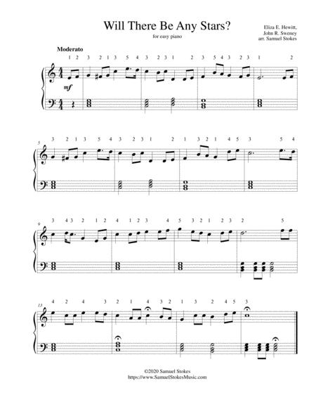 Will There Be Any Stars For Easy Piano Sheet Music