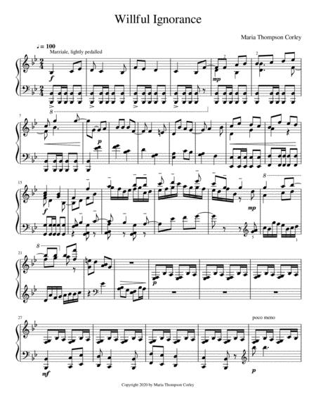 Willful Ignorance Sheet Music