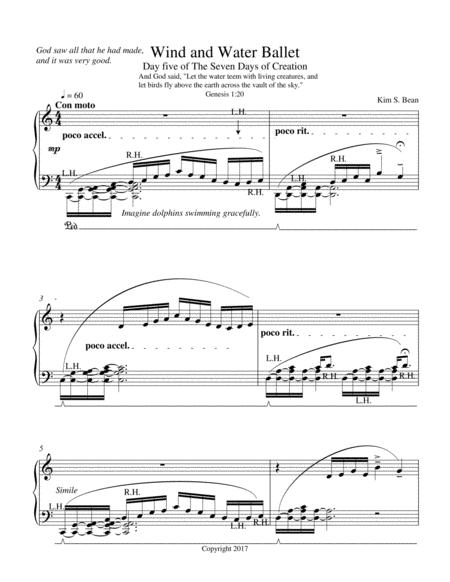 Free Sheet Music Wind And Water Ballet