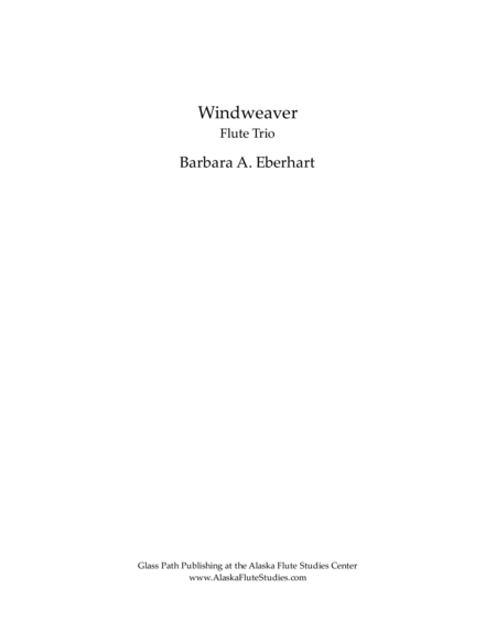 Free Sheet Music Windweaver Flute Trio