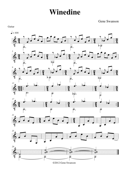 Winedine Sheet Music