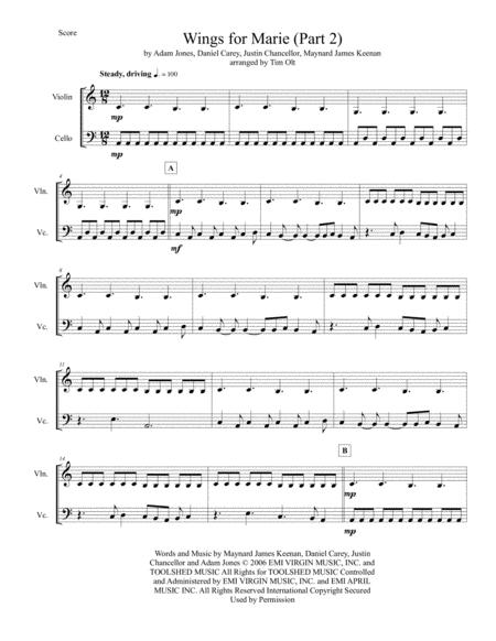 Free Sheet Music Wings For Marie Pt 2