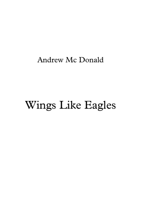 Free Sheet Music Wings Like Eagles