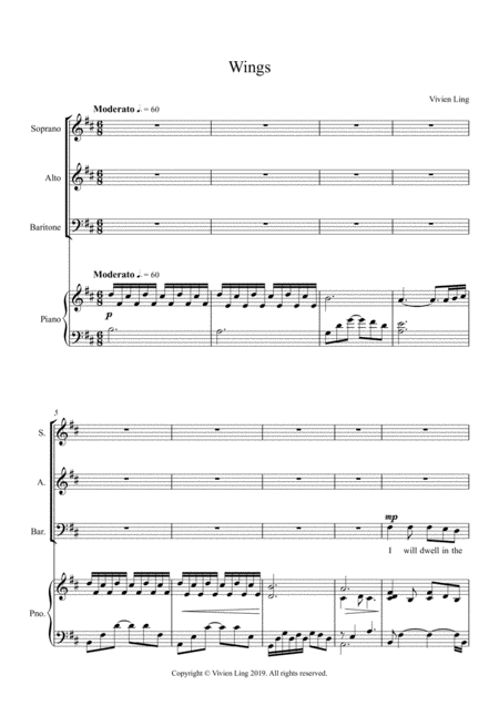 Wings Sab Sheet Music