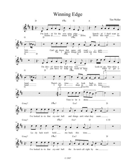 Winning Edge Sheet Music