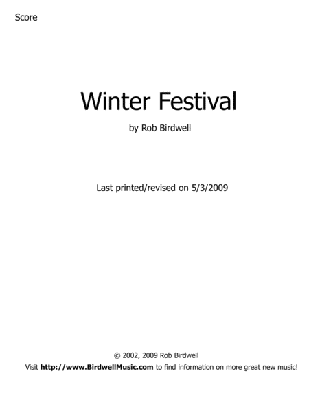 Winter Festival Sheet Music