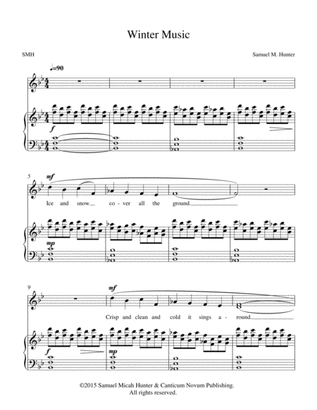 Free Sheet Music Winter Music