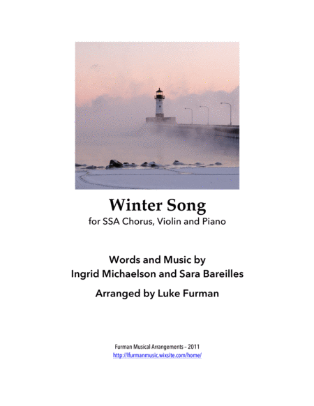 Winter Song Ssa Choral Violin Sheet Music