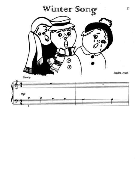 Free Sheet Music Winter Song With Teachers Accompaniment