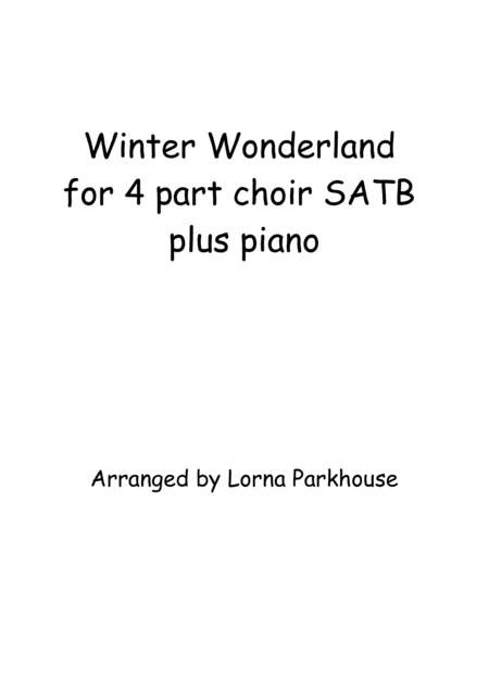 Winter Wonderland Walking In A Winter Wonderland Sheet Music