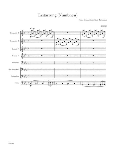 Winterreise Erstarrung Numbness Sheet Music