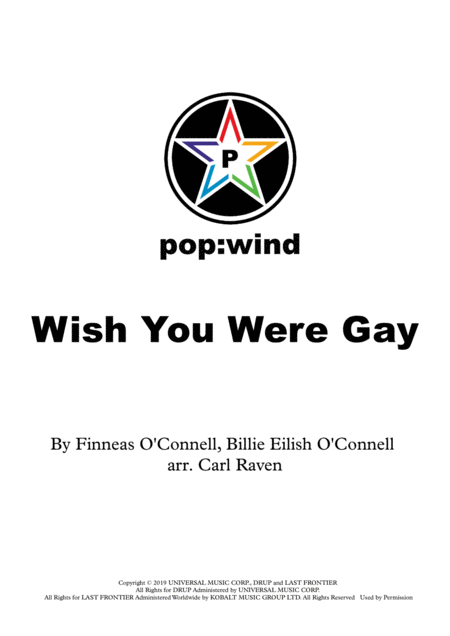 Wish You Were Gay Sheet Music