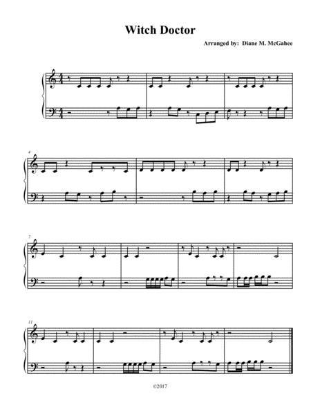 Free Sheet Music Witch Doctor