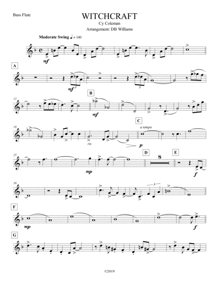 Witchcraft Bass Flute Sheet Music