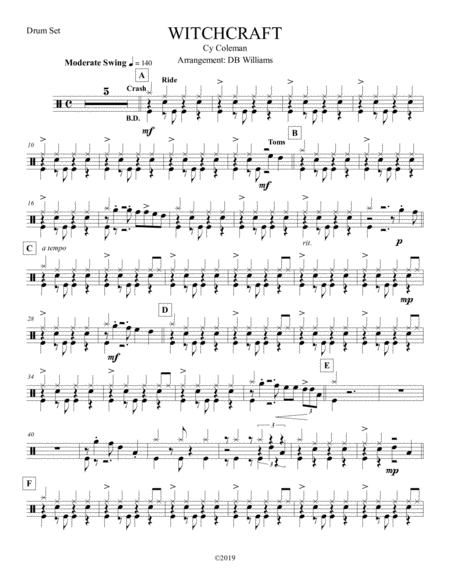 Witchcraft Drum Set Sheet Music