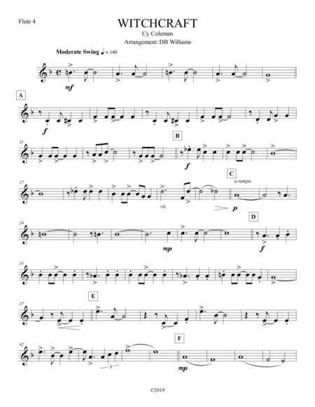 Free Sheet Music Witchcraft Flute 4