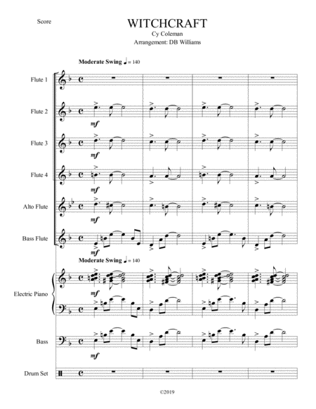 Witchcraft Flute Choir Sheet Music