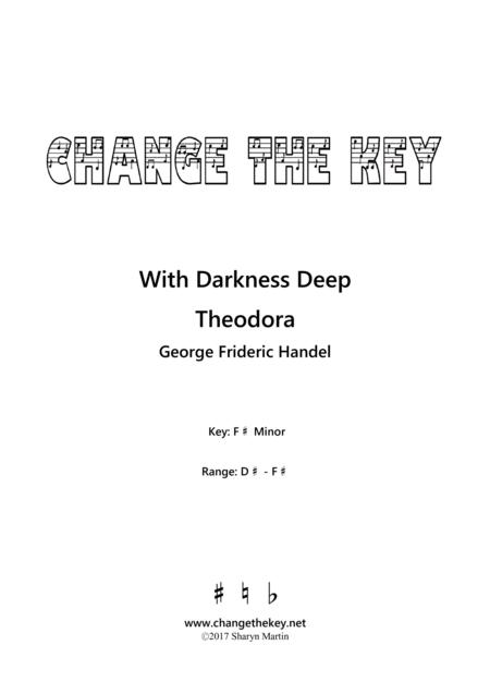 With Darkness Deep F Minor Sheet Music