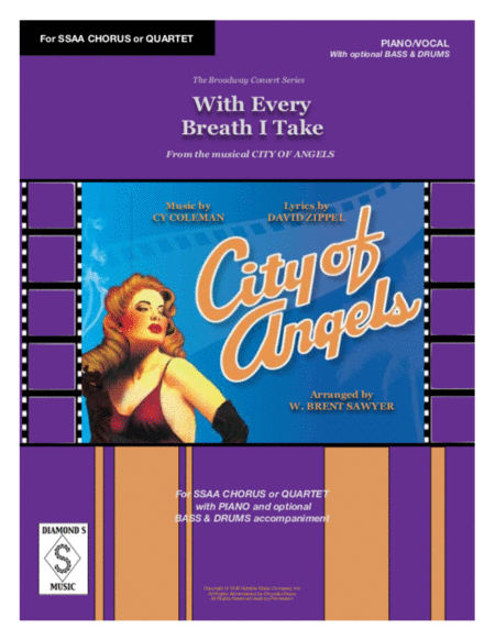 With Every Breath I Take From City Of Angels Ssaa Quartet Or Chorus And Piano Bass Drums Sheet Music