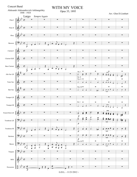 Free Sheet Music With My Voice Extra Score