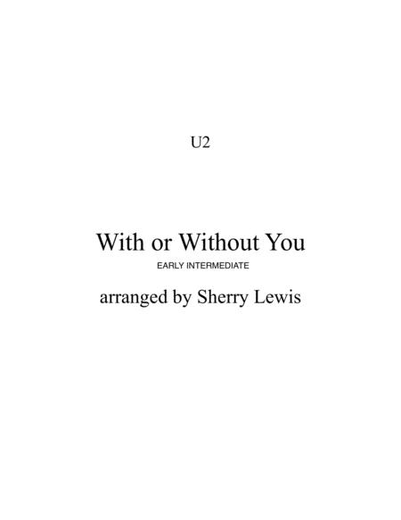 With Or Without You Early Intermediate For String Duo Of Violin And Cello Sheet Music