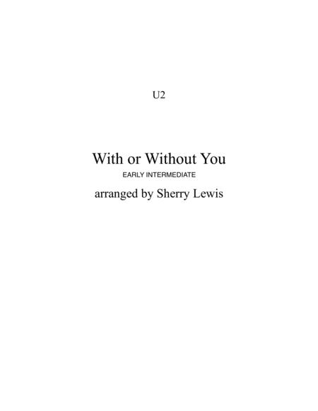 With Or Without You Early Intermediate For String Trio Of 2 Violins And Cello Or Violin Viola And Cello Sheet Music